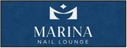 3' x 8' (35" x 95") ColorStar Impressions MARINA HAIR LOUNGE  Indoor Logo Mat
