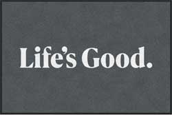 4' x 6' (45" x 69") ColorStar Impressions LIFE'S GOOD Indoor Logo Mat