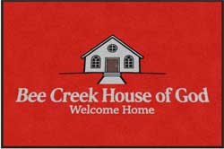 4' x 6' (45" x 69") ColorStar Impressions BEE CREEK  Indoor Logo Mat