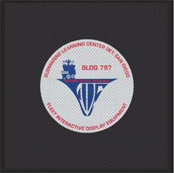 6' x 6' (67" x 67") Superscrape Impressions SUBMARINE LEARNING Rubber Logo Mat