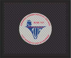 2'6" x 3' (30" x 35") Superscrape Impressions  SUBMARINE LEARNING  Rubber Logo Mat