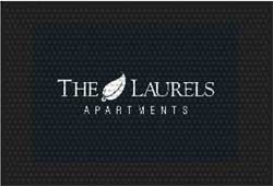 2'6" x 3' (30" x 35") Superscrape Impressions THE LAURELS  Rubber Logo Mat