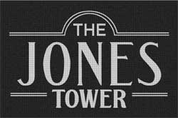 4' x 6' (45" x 69") Waterhog Inlay THE JONES TOWER  Indoor /Outdoor Logo Mat