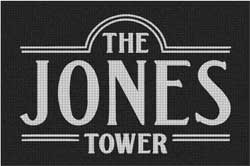 4' x 6' (45" x 69") Waterhog Inlay THE JONES TOWER  Indoor /Outdoor Logo Mat