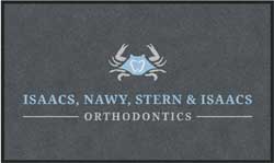 3' x 5' (35" x 58") Colorstar Impressions ISAACS NAWY STERN ISSACS Indoor Logo Mat