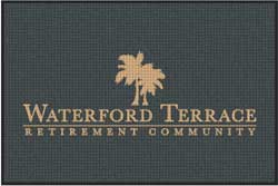 4' x 6'(45" x 69") Waterhog Impressions HD WATERFORD TERRACE Indoor/Outdoor Logo Mat