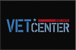 4' x 6'(45" x 69") Waterhog Impressions HD VET CENTER Indoor/Outdoor Logo Mat