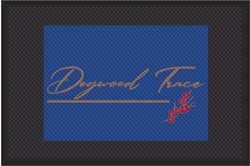 4' x 6' (45" x 69") Superscrape Impressions DOGWOOD  Rubber Logo Mat