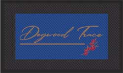 3' x 5' (35" x 56") Superscrape Impressions DOGWOOD Rubber Logo Mat