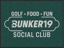 3' x 4' (35" x 47") Waterhog Inlay BUNKER 19  Indoor/Outdoor Logo Mat