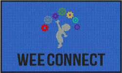 3' x 5' (35" x 59") Waterhog Inlay WEE CONNECT  Indoor /Outdoor Logo Mat