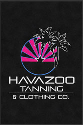 4' x 6' (45" x 69") ColorStar Impressions HAVAZOO TANNING  Indoor Logo Mat