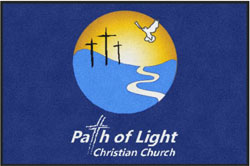 4' x 6' (45" x 69") ColorStar Impressions PATH OF LIGHT Indoor Logo Mat