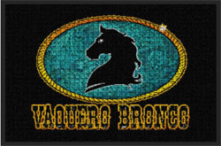 2' x 3' (22" x 35") Waterhog Impressions HD  VAQUERO BRONCO  Indoor-Outdoor Logo Mat