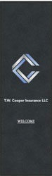 3' x 10' (35" x 119") ColorStar Impressions TW COOPER  Indoor Logo Mat