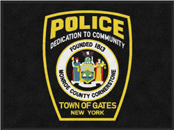 3' x 4' (35" x 47") Digiprint HD TOWN OF GATES POLICE Indoor Logo Mat