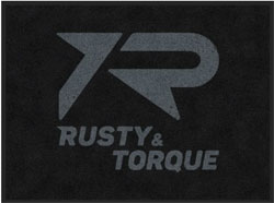 3' x 4' (35" x 47") Colorstar Impressions  RUSTY & TORQUE  Indoor Logo Mat