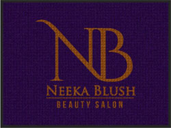 3' x 4' (35" x 45") Waterhog Impressions HD NEEKA BLUSH  Indoor-Outdoor Logo Mat