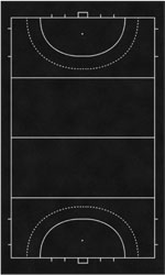 6' x 10' (68" x 119") Digiprint HD FIELD LINES Indoor Logo mat