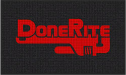 3' x 5' (35" x 59") Waterhog Inlay DONERITE  Indoor /Outdoor Logo Mat