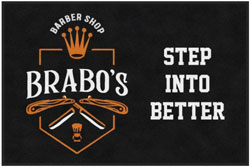 4' x 6' (45" x 69") ColorStar Impressions  BRABOS Indoor Logo Mat