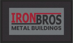 3' x 5' (35" x 56") Superscrape Impressions IRON BROS Rubber Logo Mat