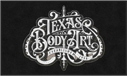 3' x 5' (35" x 59") Digiprint HD TEXAS BODY ART  Indoor Logo Mat