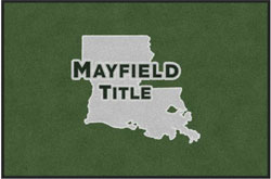 4' x 6' (45" x 69") ColorStar Impressions  MAYFIELD TITLE  Indoor Logo Mat