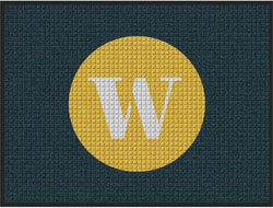 3' x 4' (35" x 47") Waterhog Inlay THE WASHINGTON  Indoor/Outdoor Logo Mat
