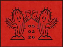 6' x 8' (68" x 95") ColorStar Impressions CACTUS Indoor Logo Mat
