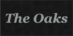 4' x 8' (45" x 95") ColorStar Impressions THE OAKS  Indoor Logo Mat