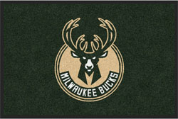 2' x 3' ( 24" x 35" ) ColorStar Impressions MILWAUKEE BUCKS  Indoor Logo Mat