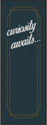 3' x 8' (35" x 95") Waterhog Inlay CURIOSITY AWAITS  Indoor/Outdoor Logo Mat