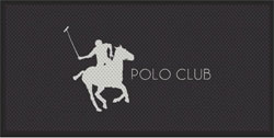 4' x 8' (45" x 95") Superscrape Impressions POLO CLUB Rubber Logo Mat