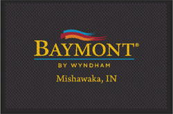4' x 6' (45" x 69") Superscrape Impressions BAYMONT  Rubber Logo Mat