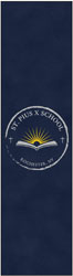 6' x 23' (68" x 272") Colorstar Impressions ST PIUS X  Indoor Logo Mat
