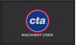 3' x 5' (35" x 56") Superscrape Impressions CTA  Rubber Logo Mat