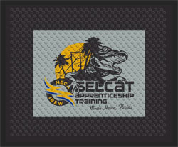 2'6" x 3' (30" x 35") Superscrape Impressions SELCAT  Rubber Logo Mat