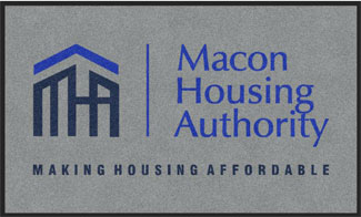 3' x 5' (35" x 58") Colorstar Impressions  MACRON HOUSING AUTHORITY  Indoor Logo Mat