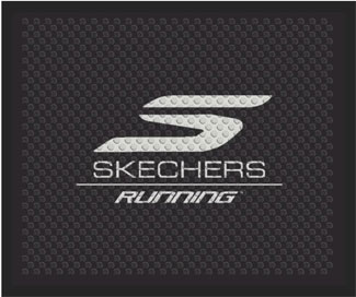 2'6" x 3' (30" x 35") Superscrape Impressions SKECHERS  Rubber Logo Mat