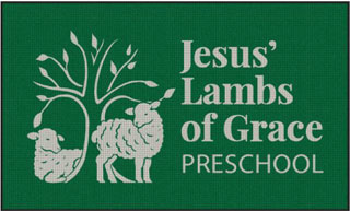 6' x 10' (68" x 119") Waterhog Impressions HD JESUS' LAMBS OF GRACE  Indoor/Outdoor Logo Mat