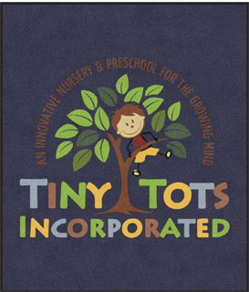 6' x 7' (68" x 84") Digiprint HD TINY TOTS Indoor Logo Mat
