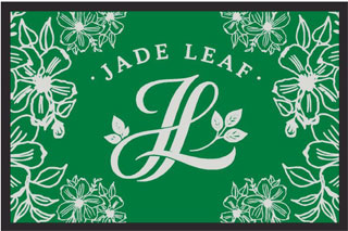 4' x 6' (45" x 69") Floor Impressions  JADE LEAF  Rubber Logo Mat