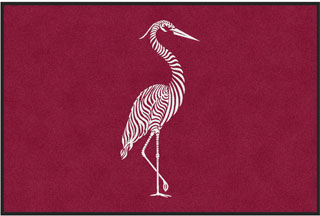 4' x 6' (45" x 69") ColorStar Impressions EGRET  Indoor Logo Mat