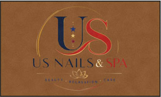 6' x 10'(68" x 119") Colorstar Impressions  US NAIL & SPA  Indoor Logo Mat