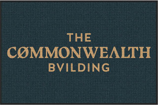 4' x 6' (45" x 69") Waterhog Inlay THE COMMONWEALTH  Indoor /Outdoor Logo Mat