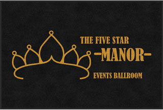 4' x 6' (45" x 69") ColorStar Impressions THE FIVE STAR MANOR  Indoor Logo Mat