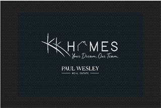 4' x 6' (45" x 69") Superscrape Impressions KK HOMES  Rubber Logo Mat