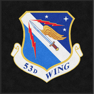 4' x 4' (46" x 46")  Digiprint HD 53RD WING Indoor Logo Mat