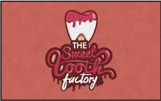 5' x 8' ( 58" x 95") Digiprint HD THE SWEET TOOTH Indoor Logo Mat